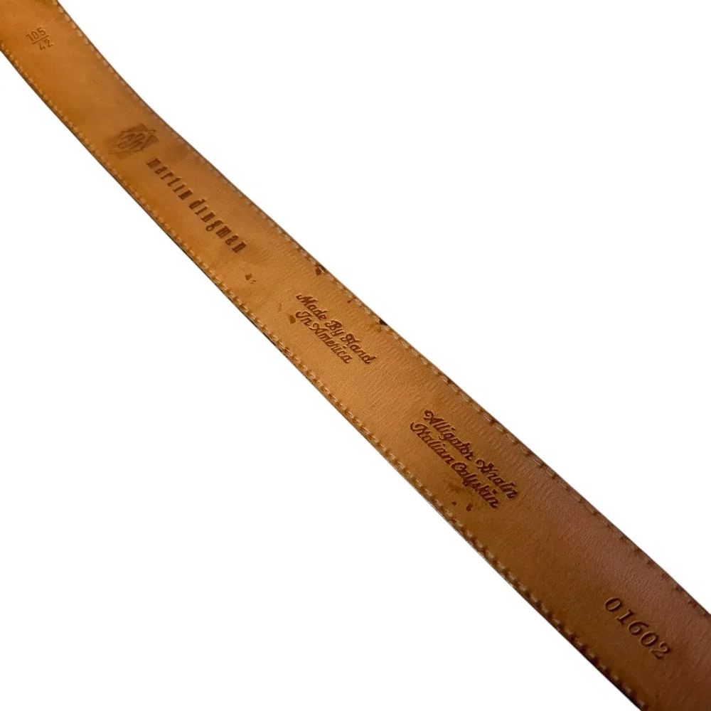 Martin Dingman Brown Leather Belt Made‎ USA Men Classic Western Cowboy Workwear